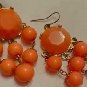Fun Beaded Charming Charlie Orange Earrings
